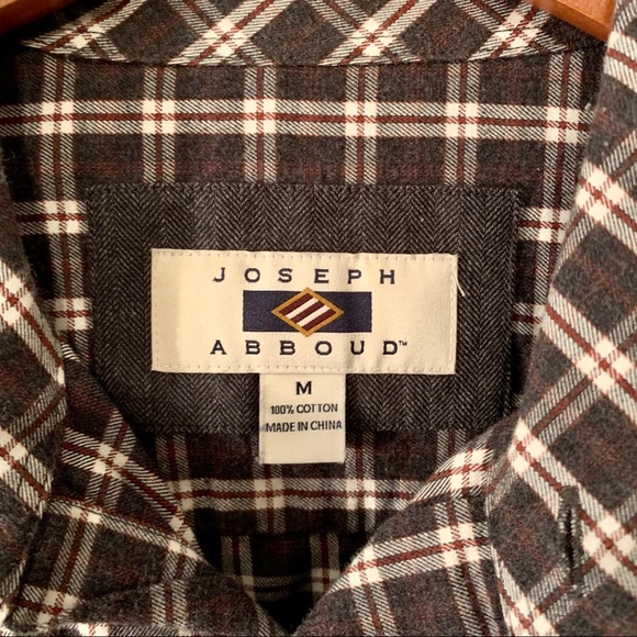 Joseph Abboud Button Down Flannel Shirt - Picture 3 of 3